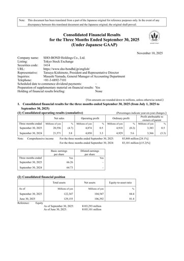 Thumbnail SHO-BOND Holdings Quarterly Report 2026-q1