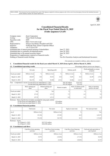 Thumbnail Zeon Corporation Financial Statement fy2025