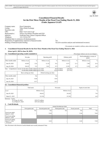 Thumbnail Zeon Corporation Quarterly Report 2026-q1