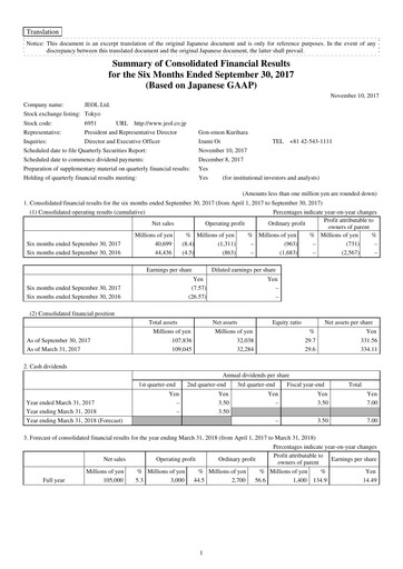 Thumbnail JEOL Ltd. Half-year Report 2017-h1