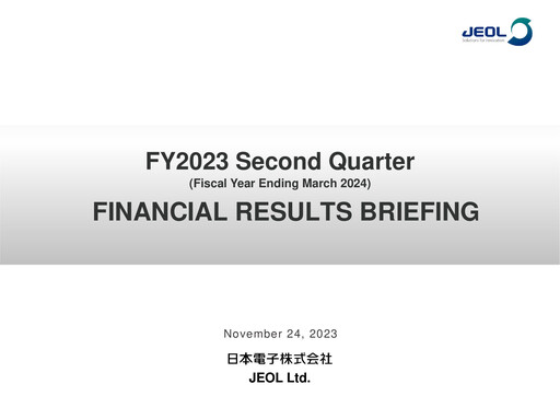 Miniature JEOL Ltd. Rapport trimestriel 2023-q2