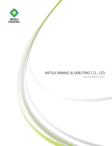Thumbnail Mitsui Mining & Smelting Annual Report 2012