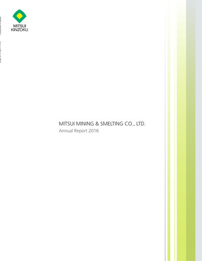 Thumbnail Mitsui Mining & Smelting Annual Report 2016
