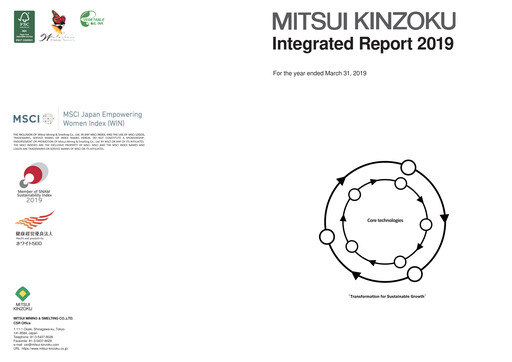 Thumbnail Mitsui Mining & Smelting Annual Report 2019