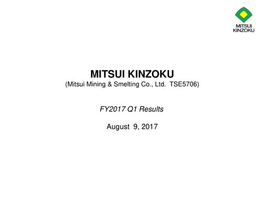 Vorschaubild Mitsui Mining & Smelting Quartalsbericht 2017-q1