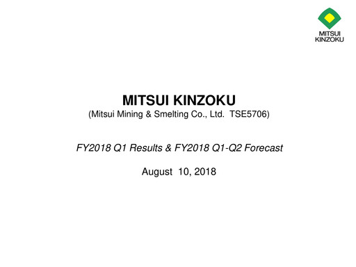 Vorschaubild Mitsui Mining & Smelting Quartalsbericht 2018-q1