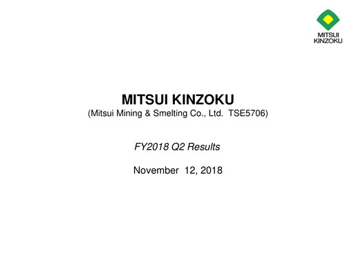 Vorschaubild Mitsui Mining & Smelting Quartalsbericht 2018-q2