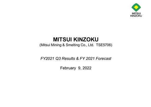 Vorschaubild Mitsui Mining & Smelting Quartalsbericht 2021-q3