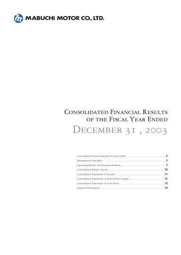 Vorschaubild Mabuchi Motor Finanzmitteilung 2003