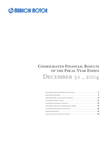 Vorschaubild Mabuchi Motor Finanzmitteilung 2004