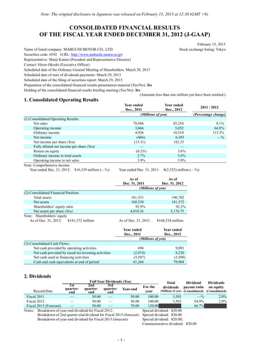 Vorschaubild Mabuchi Motor Finanzmitteilung 2012