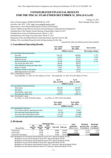 Vorschaubild Mabuchi Motor Finanzmitteilung 2016