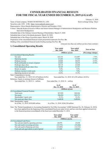 Vorschaubild Mabuchi Motor Finanzmitteilung 2019