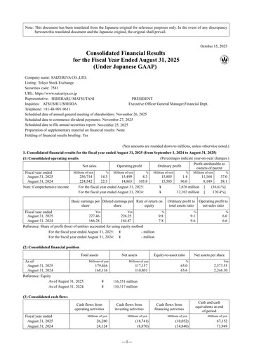 Thumbnail Saizeriya Financial Report 2025