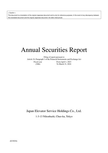 Thumbnail Japan Elevator Service Holdings Financial Report 2024