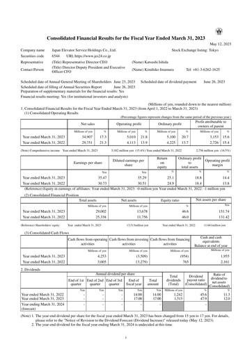 Thumbnail Japan Elevator Service Holdings Financial Statement 2023