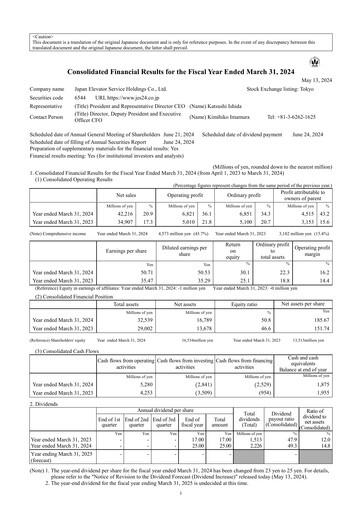 Thumbnail Japan Elevator Service Holdings Financial Statement 2024