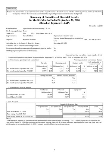 Thumbnail Japan Elevator Service Holdings Half-year Report 2021-h1