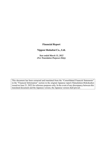 Thumbnail Nippon Shokubai Financial Statement fy2021