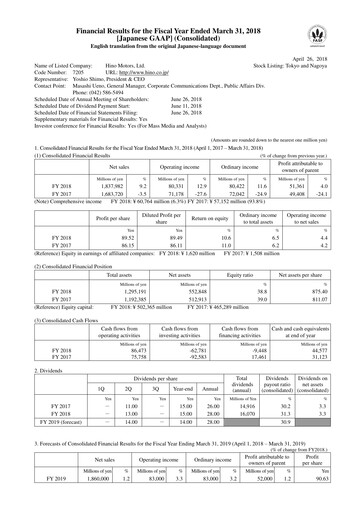 Miniature Hino Motors Bilan financier fy2018