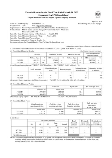 Miniature Hino Motors Bilan financier fy2025