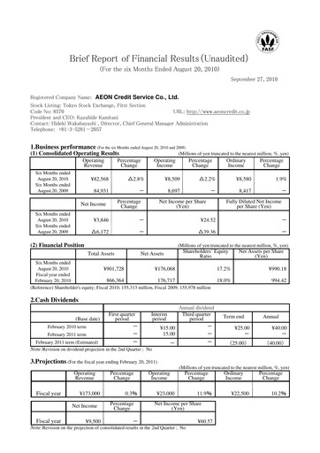 Thumbnail AEON Financial Service Half-year Report fy2010-h1