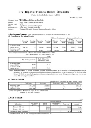 Thumbnail AEON Financial Service Half-year Report fy2023-h1