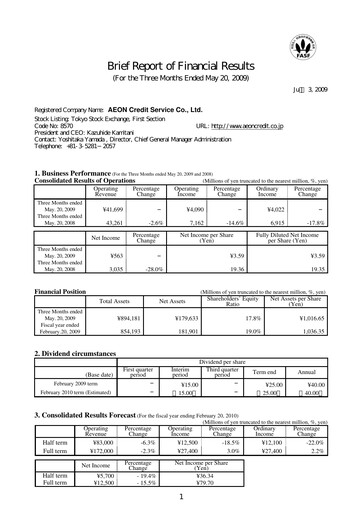 Thumbnail AEON Financial Service Quarterly Report fy2009-q1