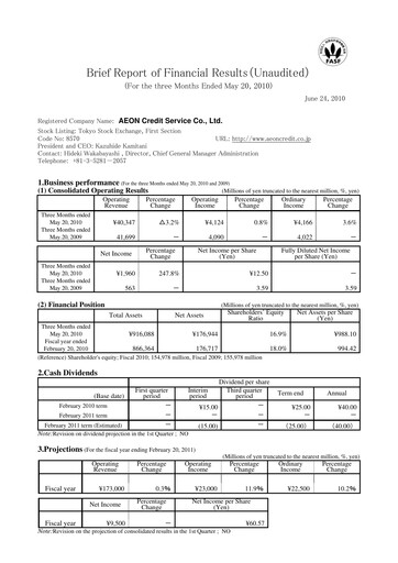 Thumbnail AEON Financial Service Quarterly Report fy2010-q1