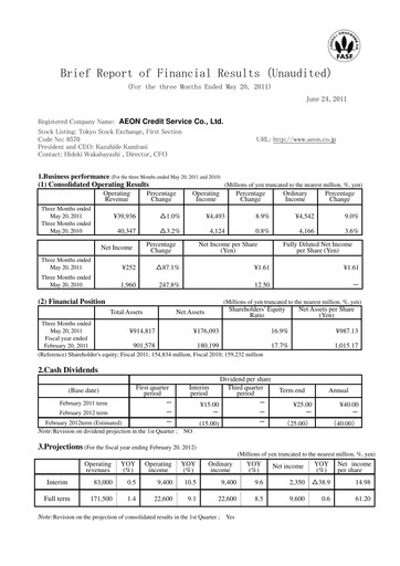 Thumbnail AEON Financial Service Quarterly Report fy2011-q1