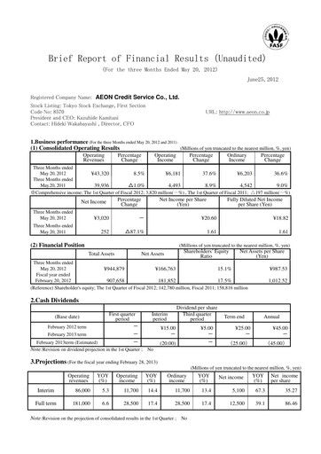 Thumbnail AEON Financial Service Quarterly Report fy2012-q1