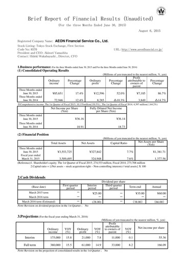Thumbnail AEON Financial Service Quarterly Report fy2015-q1
