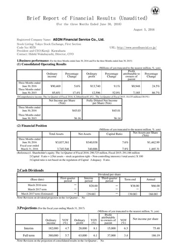 Thumbnail AEON Financial Service Quarterly Report fy2016-q1