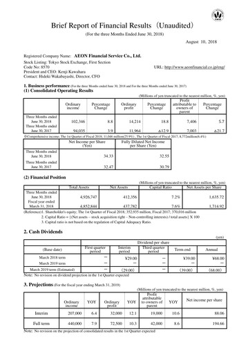 Thumbnail AEON Financial Service Quarterly Report fy2018-q1