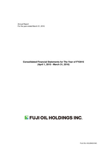 Miniature Fuji Oil Holdings Bilan financier 2015