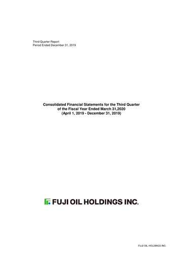 Thumbnail Fuji Oil Holdings Quarterly Report 2019-q3