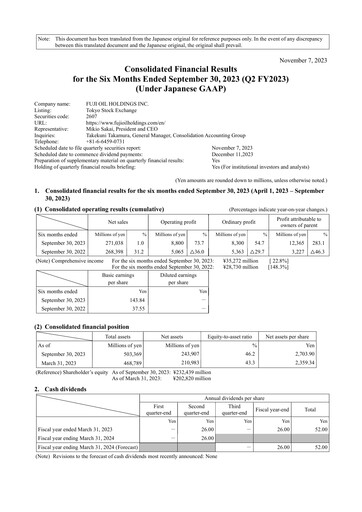 Thumbnail Fuji Oil Holdings Quarterly Report 2023-q2