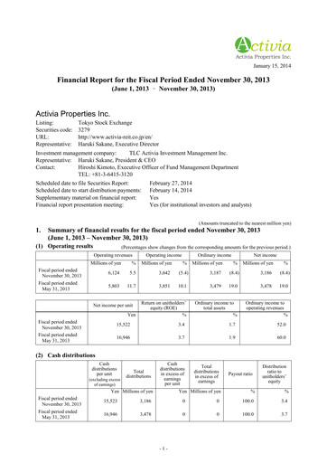 Vorschaubild Activia Properties Finanzbericht 2013