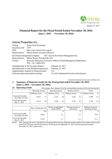 Vorschaubild Activia Properties Finanzbericht 2016