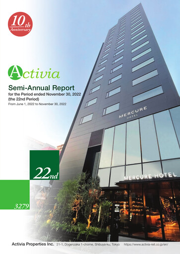 Miniature Activia Properties Rapport semestriel 2022-h2