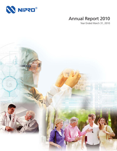 Thumbnail Nipro Corporation Annual Report 2010