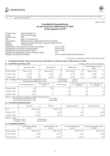 Thumbnail Sotetsu Holdings Financial Statement fy2025