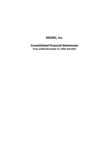 Vorschaubild MODEC, Inc. Finanzmitteilung 2024