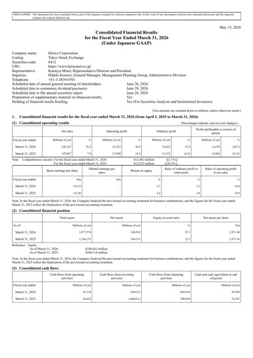 Thumbnail Heiwa Corporation Financial Statement 2025-2026