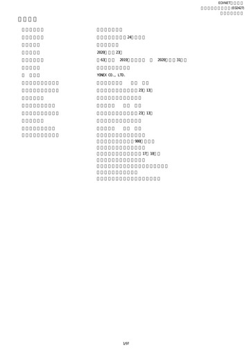 Thumbnail YONEX Co., Ltd. Annual Report 2020