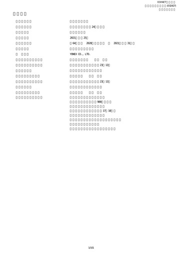 Thumbnail YONEX Co., Ltd. Annual Report 2021