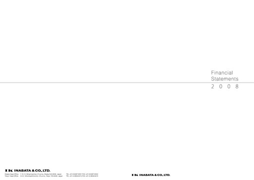 Thumbnail Inabata & Co.,Ltd. Financial Statement 2008