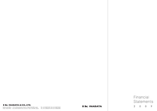 Thumbnail Inabata & Co.,Ltd. Financial Statement 2009