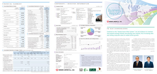 Thumbnail ARIAKE JAPAN Annual Report fy2015