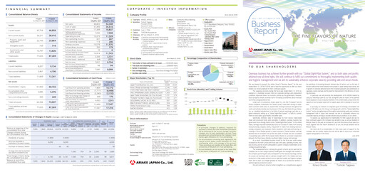 Thumbnail ARIAKE JAPAN Annual Report fy2018